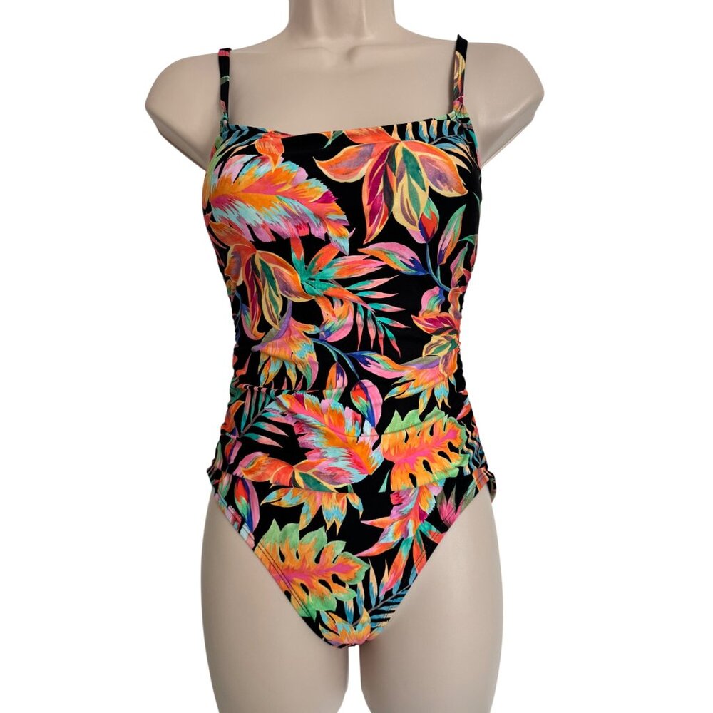 La Blanca UPF 50+ One Piece Size 4 Padded Adjustable Straps NWT Full Bottom